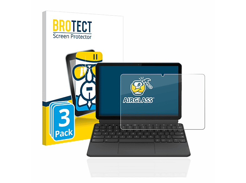 BROTECT 3x Airglass klare Schutzfolie(für Lenovo IdeaPad Duet Chromebook 10.1\
