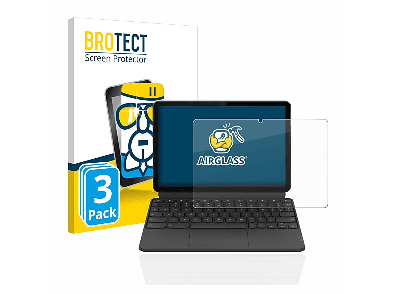 BROTECT 3x Schutzfolie(für Duet klare IdeaPad Chromebook Lenovo Airglass 10.1\