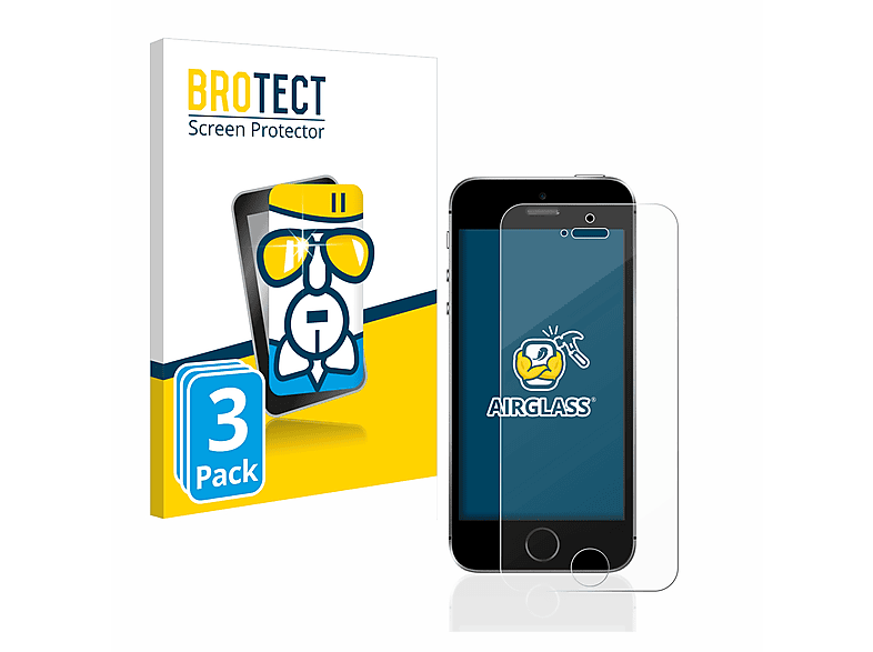 BROTECT 3x Airglass klare 2016) Schutzfolie(für Apple iPhone SE