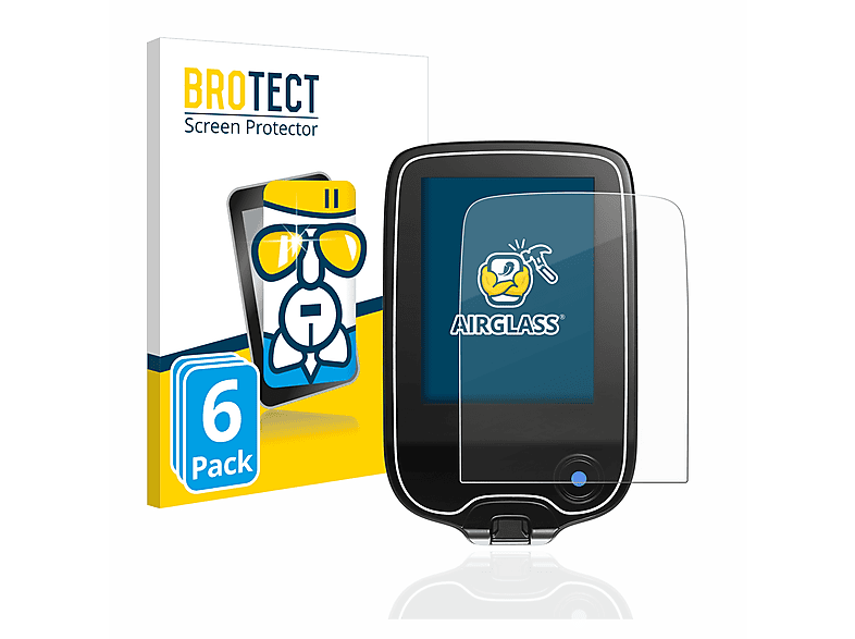 BROTECT 6x Airglass klare Schutzfolie(für FreeStyle Libre 2)