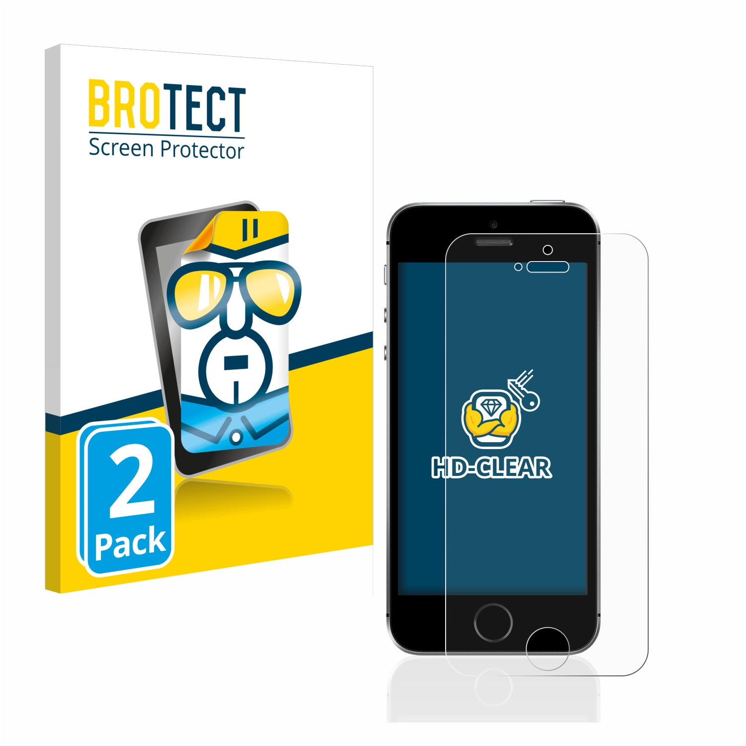 BROTECT 2x klare Schutzfolie(für Apple SE 2016) iPhone