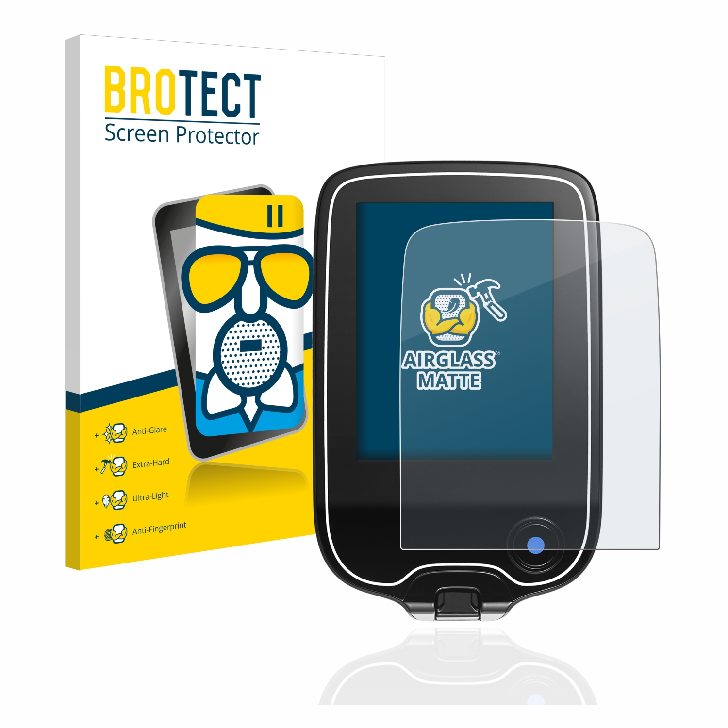 2) Schutzfolie(für matte Airglass BROTECT Libre FreeStyle