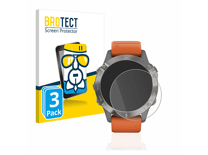 Airglass Pro) Fenix 6 klare Garmin 3x Schutzfolie(für BROTECT