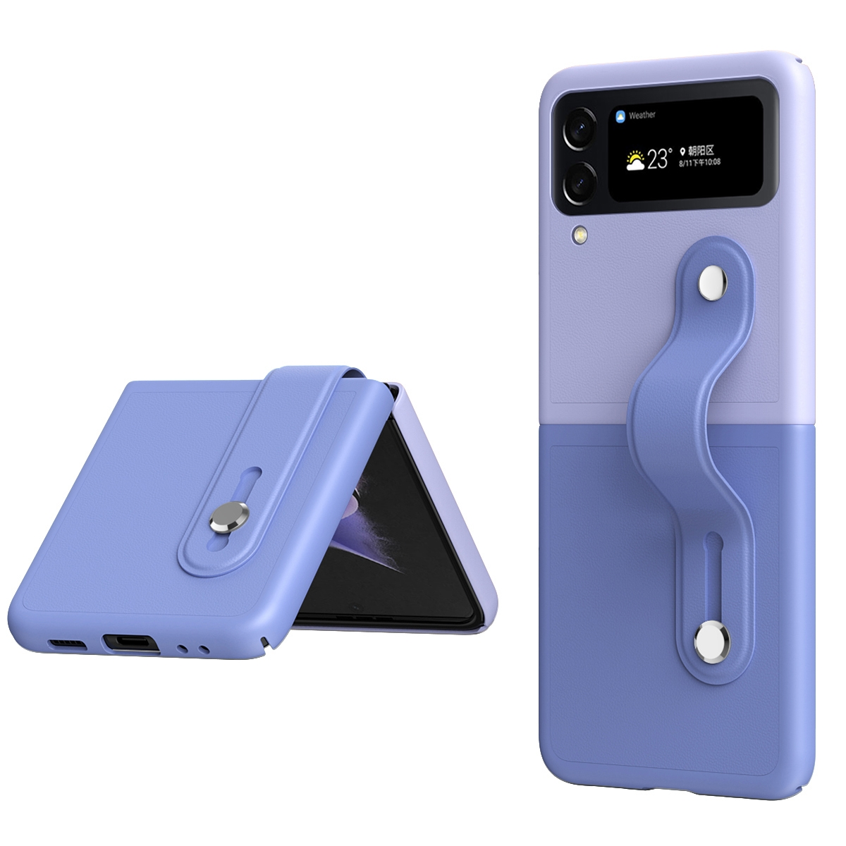 XIAOMI Schutz Cover Handy Samsung, Flip4, Tasche, Galaxy Z Blau / Lila Cover, Flip
