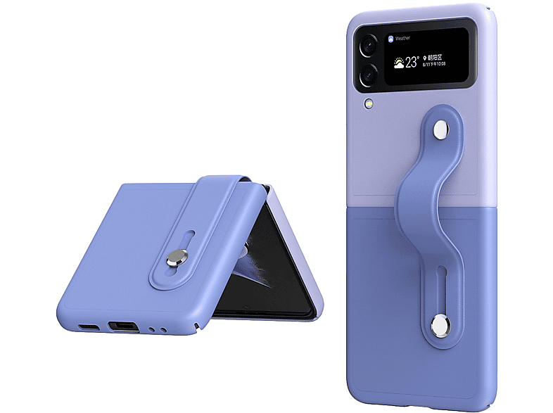XIAOMI Schutz Cover Handy Tasche, Flip Cover, Samsung, Galaxy Z Flip4, Blau / Lila