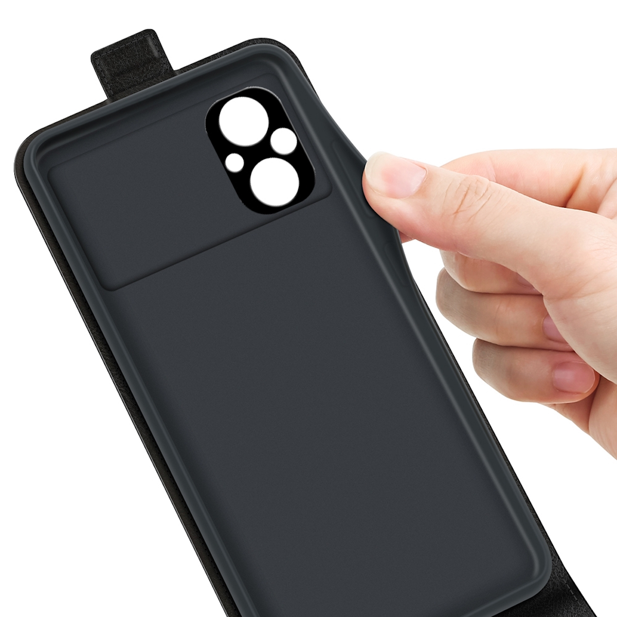 WIGENTO Smartphone Flipcase Etuis, Poco Xiaomi, Schwarz Tasche M5, Backcover
