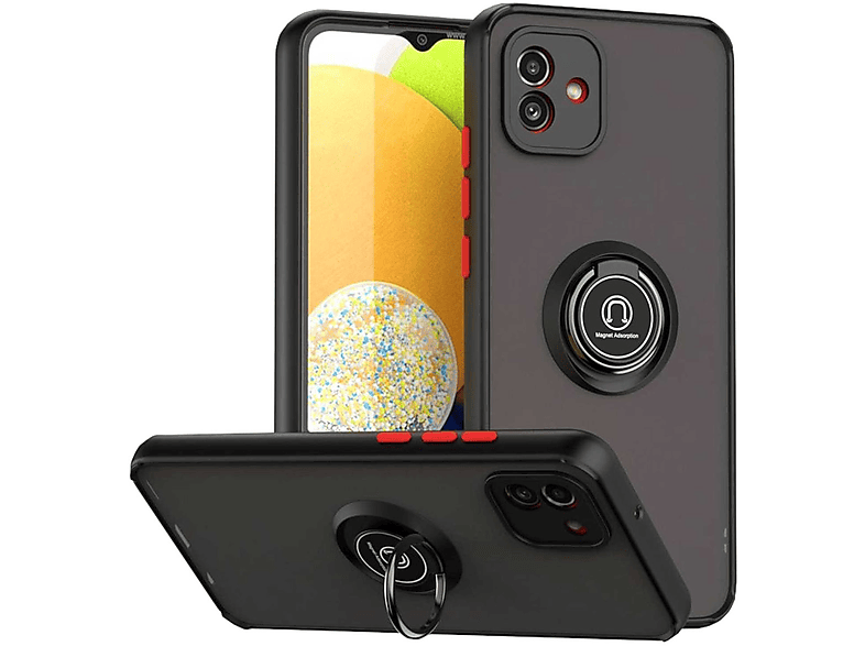 XIAOMI Smartphone Handy Tasche Hülle, Rot / Backcover, Galaxy Samsung, A04e, Schwarz