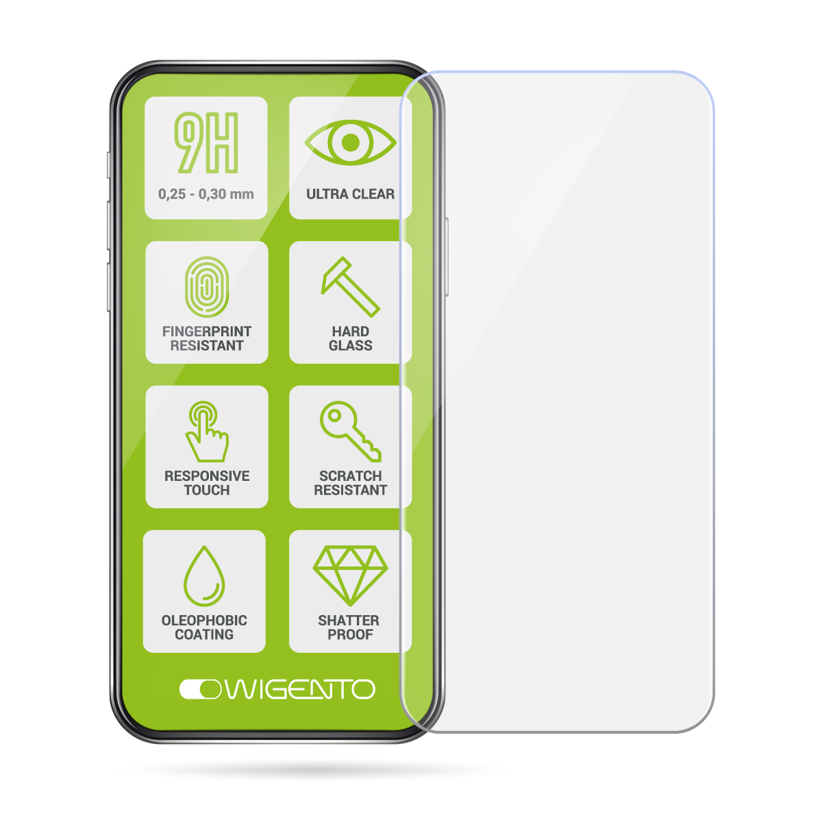 WIGENTO 1x Smartphone Schutzglas(für X8a) Schutz Glas Honor