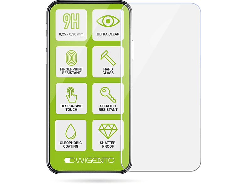 WIGENTO 1x Display Hart Panzer Folie Schutzglas(für Nokia G11 Plus)