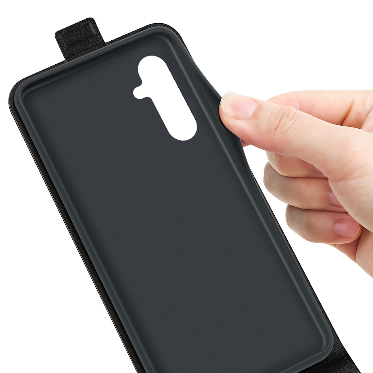 WIGENTO Smartphone Bookcover, Schwarz A54 Etuis, Flipcase 5G, Galaxy Tasche Samsung