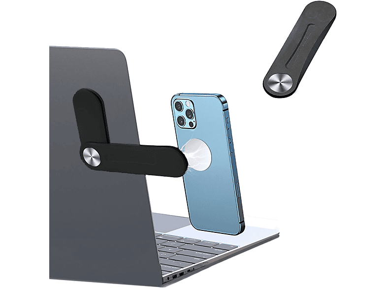 DIIDA Laptop-Seitenbildschirmerweiterung Telefonhalter, Tablet-Halterung, Handy-Zubehörhalter schwarz