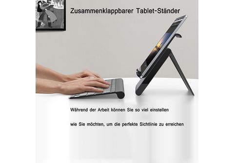 DIIDA Tablet Ständer,ipad-halter,handy-ständer,Klappbarer,Tablet-Halterung  Handy-Halterung, schwarz