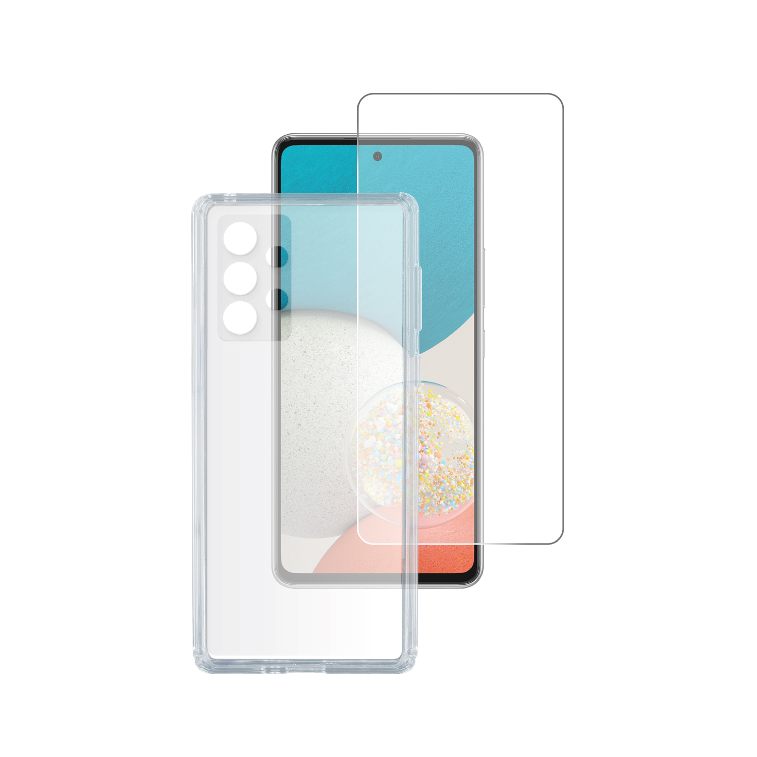Transparent 360° 4SMARTS Set, Backcover, Samsung, Galaxy Starter A54,