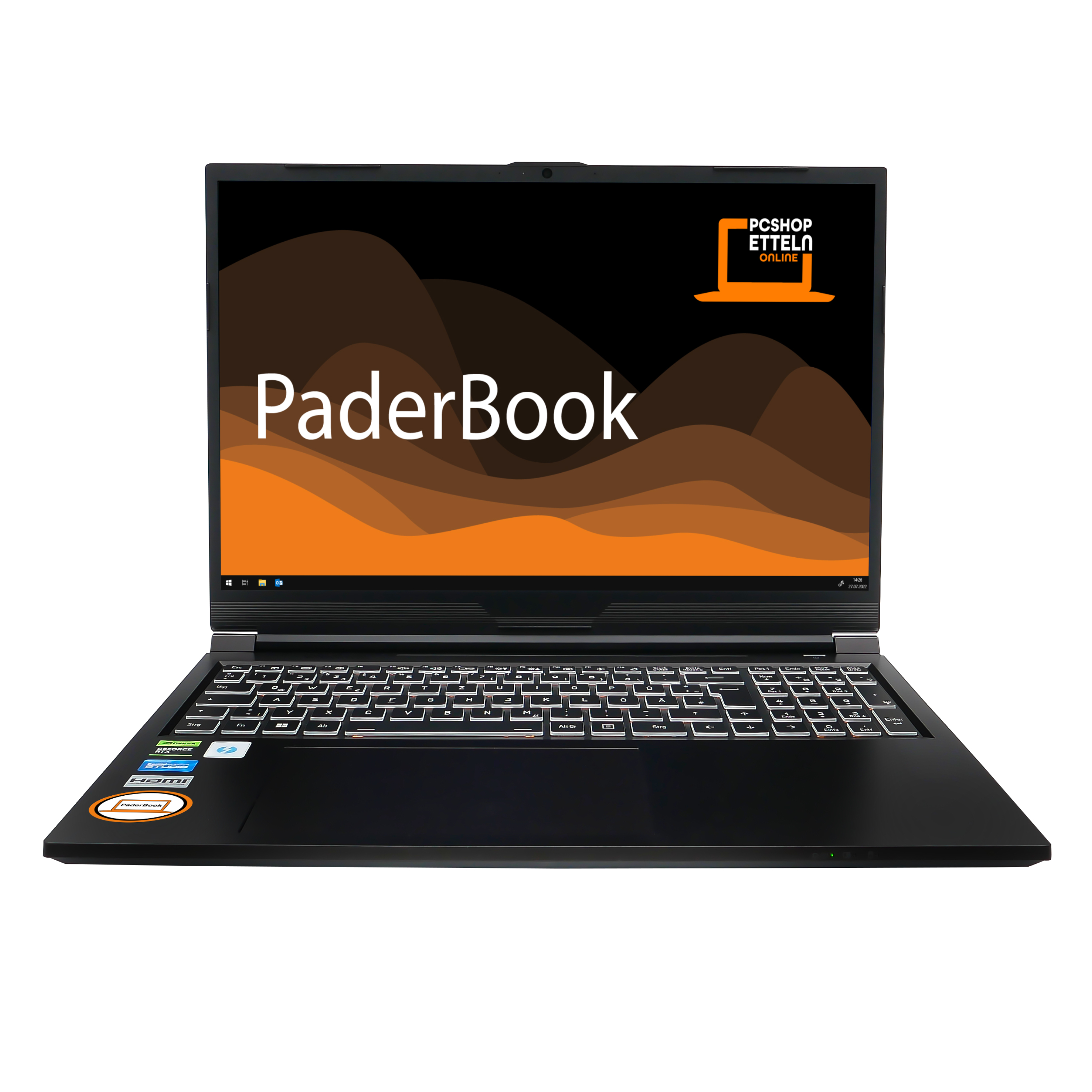 PADERBOOK CAD i96, SSD, Office GB 32 Pro, GB Schwarz mit 2021 NVIDIA Notebook RTX 1000 16 RAM, GeForce installiert 4060, fertig Display, und aktiviert, Zoll