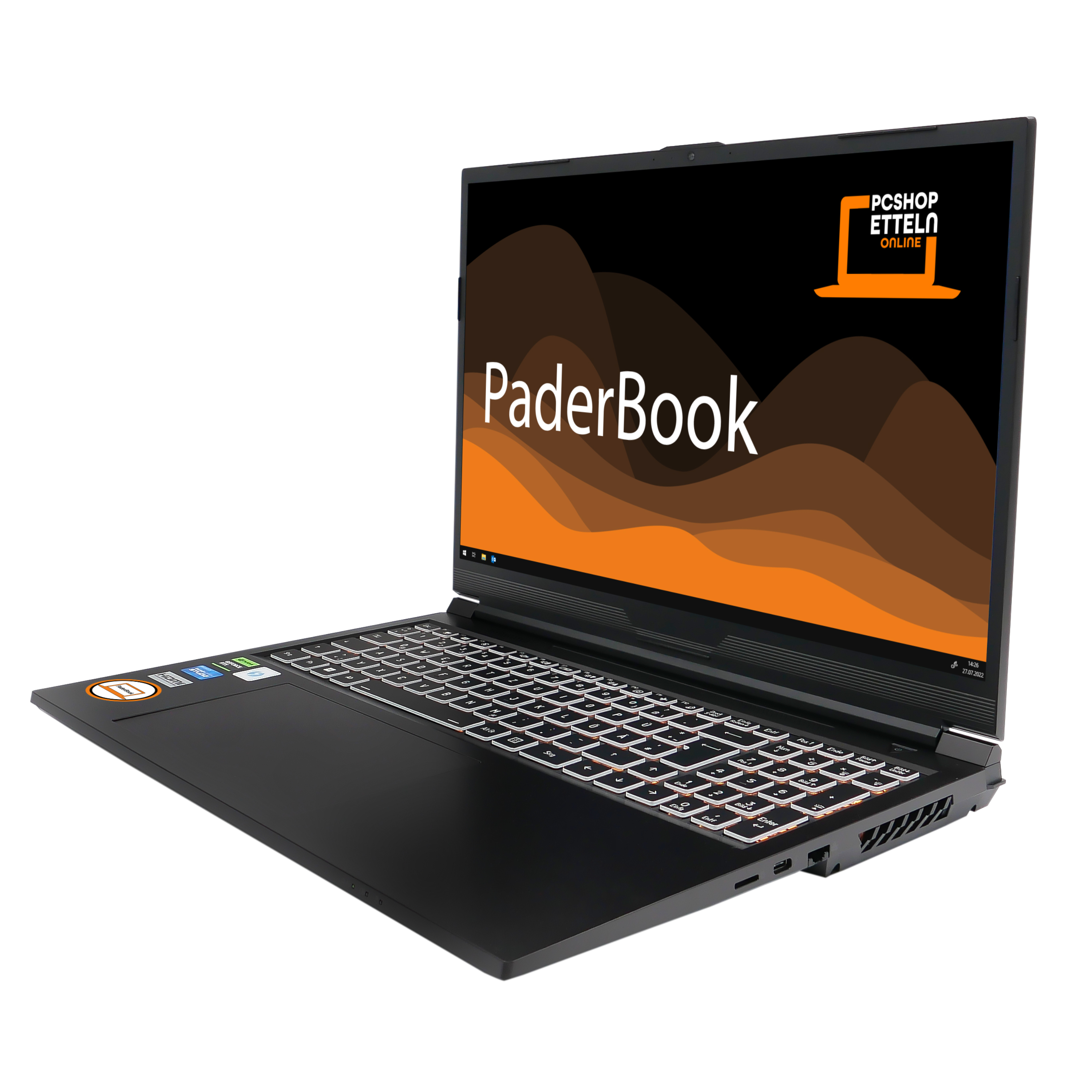 PADERBOOK CAD i96, fertig installiert 16 aktiviert, GB 4060, RAM, Pro, GB RTX Notebook NVIDIA SSD, und Schwarz Display, 2021 1000 mit Zoll GeForce Office 32