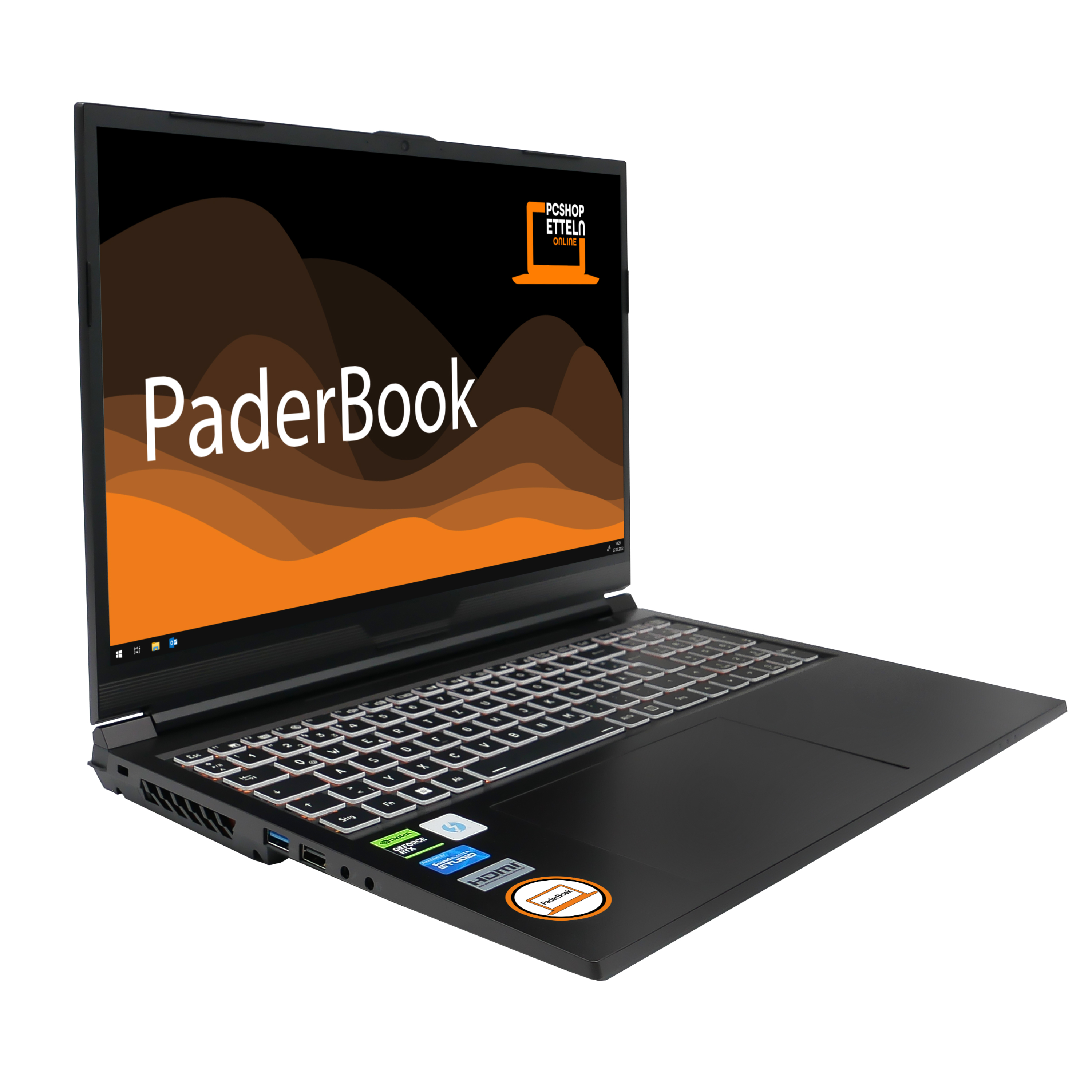 Schwarz NVIDIA PADERBOOK und RTX 16 Zoll 32 Notebook GB installiert CAD aktiviert, Office fertig RAM, 2021 1000 mit SSD, GB i96, GeForce Pro, 4060, Display,
