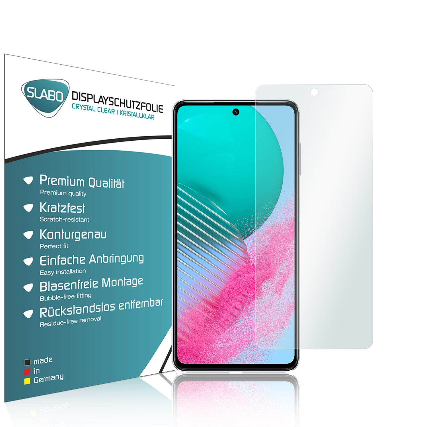 SLABO 4 x Crystal Samsung Clear Galaxy M54 Samsung 5G) Displayschutz(für