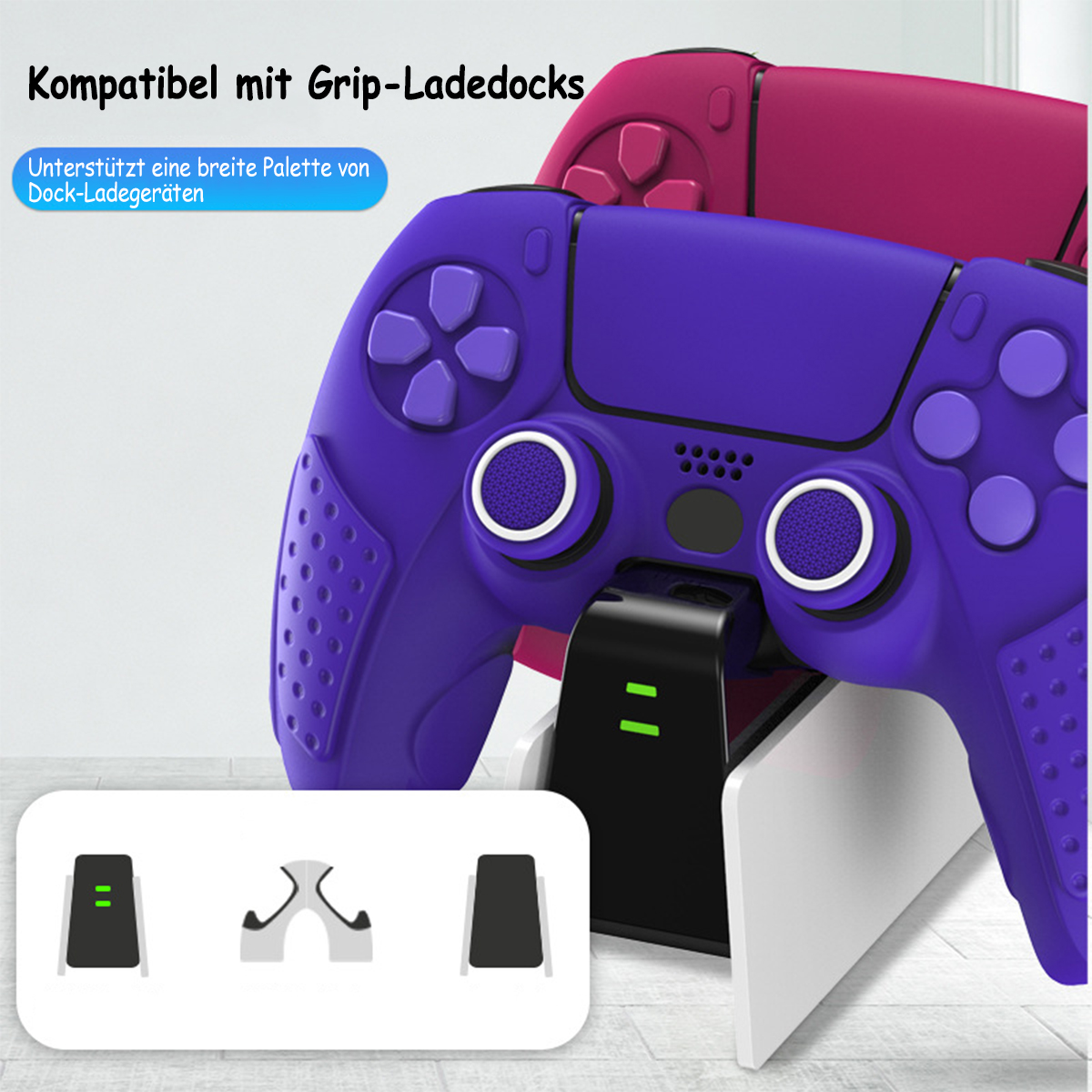 RESPIEL Aufkleber-Set Gamepad-Silikonhülle,Gamepad-Ersatzhülle,kabellose,Silikonhülle Konsolenzubehör