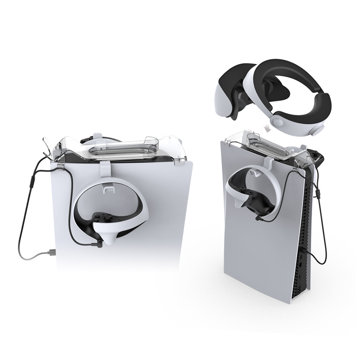 TADOW Controller, PS5 Ständer, Konsole PS Klammern VR-Lagerregal Horizontaler für VR2-Ständer,