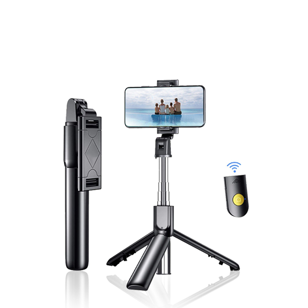 DIIDA Selfiestick,Selfie-Stange,Bluetooth Selfie Stock 1 Selfiestick Stativ, Ständer, in 3 Schwarz Mini