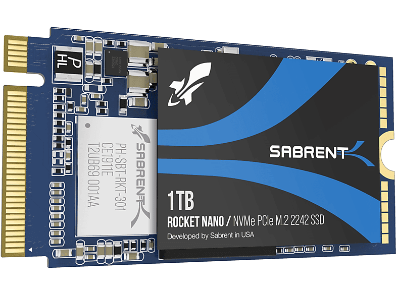 SABRENT 2242 M.2 NVMe SSD, 1 intern TB, SSD