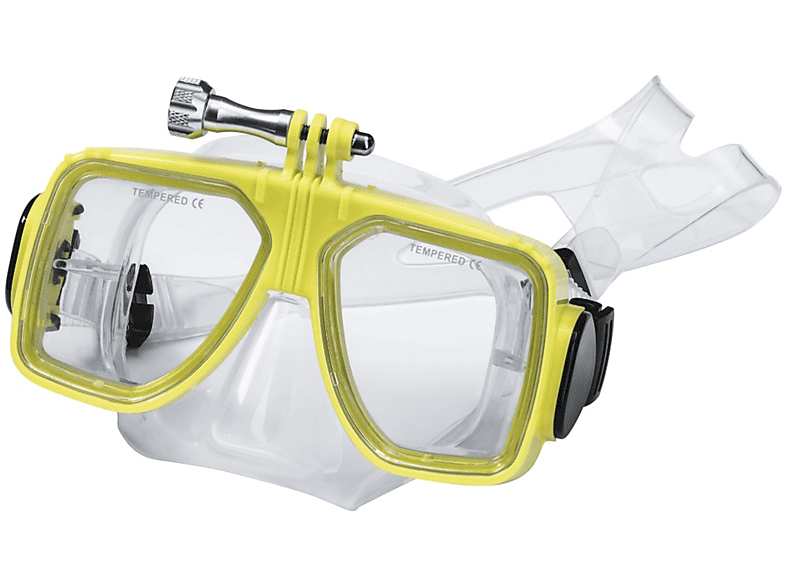 HAMA Taucherbrille GoPro, Taucherbrille, Gelb, passend für GoPro Kameras