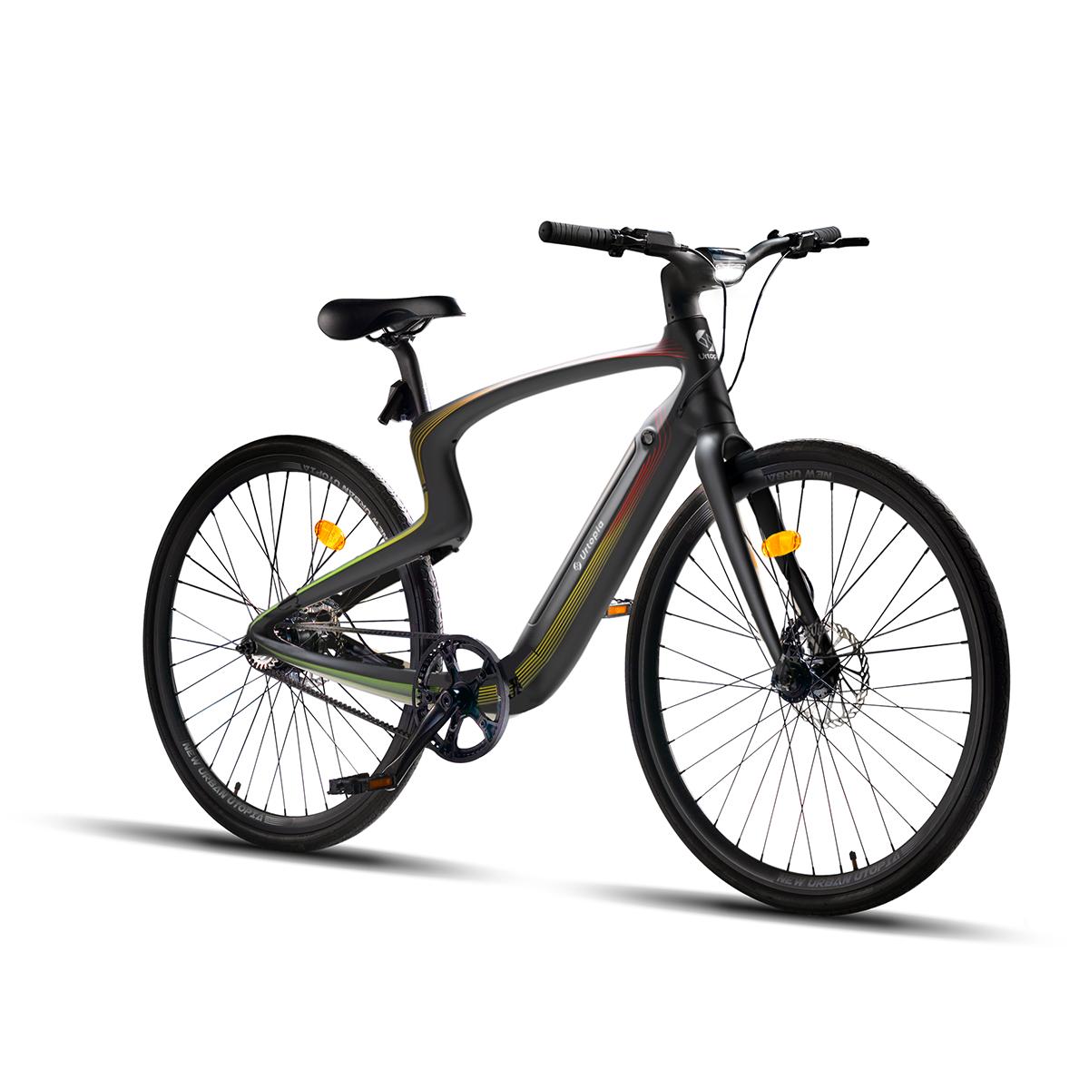 Akku mit URTOPIA Smart in (Laufradgröße: Citybike Large Wh, Carbon Paris) Midnight E-Bike 29 Zoll, Abnehmbaren 352.8 Leichtes Unisex-Rad,