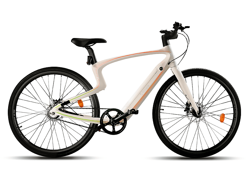 URTOPIA Leichtes Carbon Smart E-Bike mit Abnehmbaren Akku Large Citybike (Laufradgröße: 29 Zoll, Unisex-Rad, 352.8 Wh, Large, Vanilla)