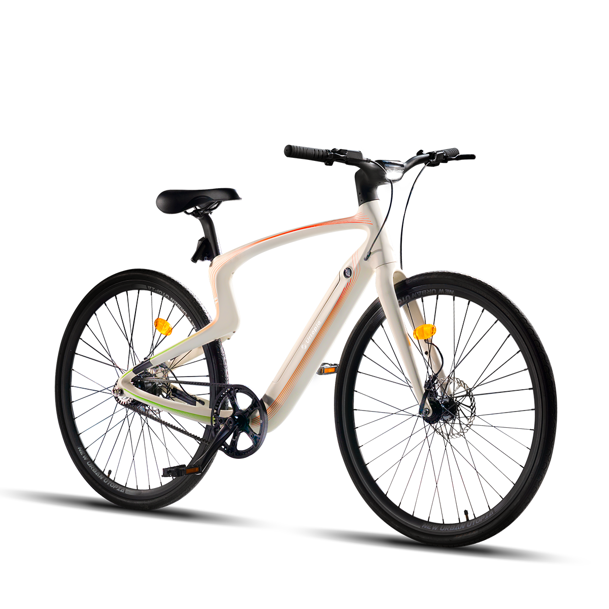 URTOPIA Leichtes Carbon 352.8 Abnehmbaren Akku Wh, Vanilla) Smart Unisex-Rad, E-Bike Large, (Laufradgröße: 29 Zoll, mit Citybike Large