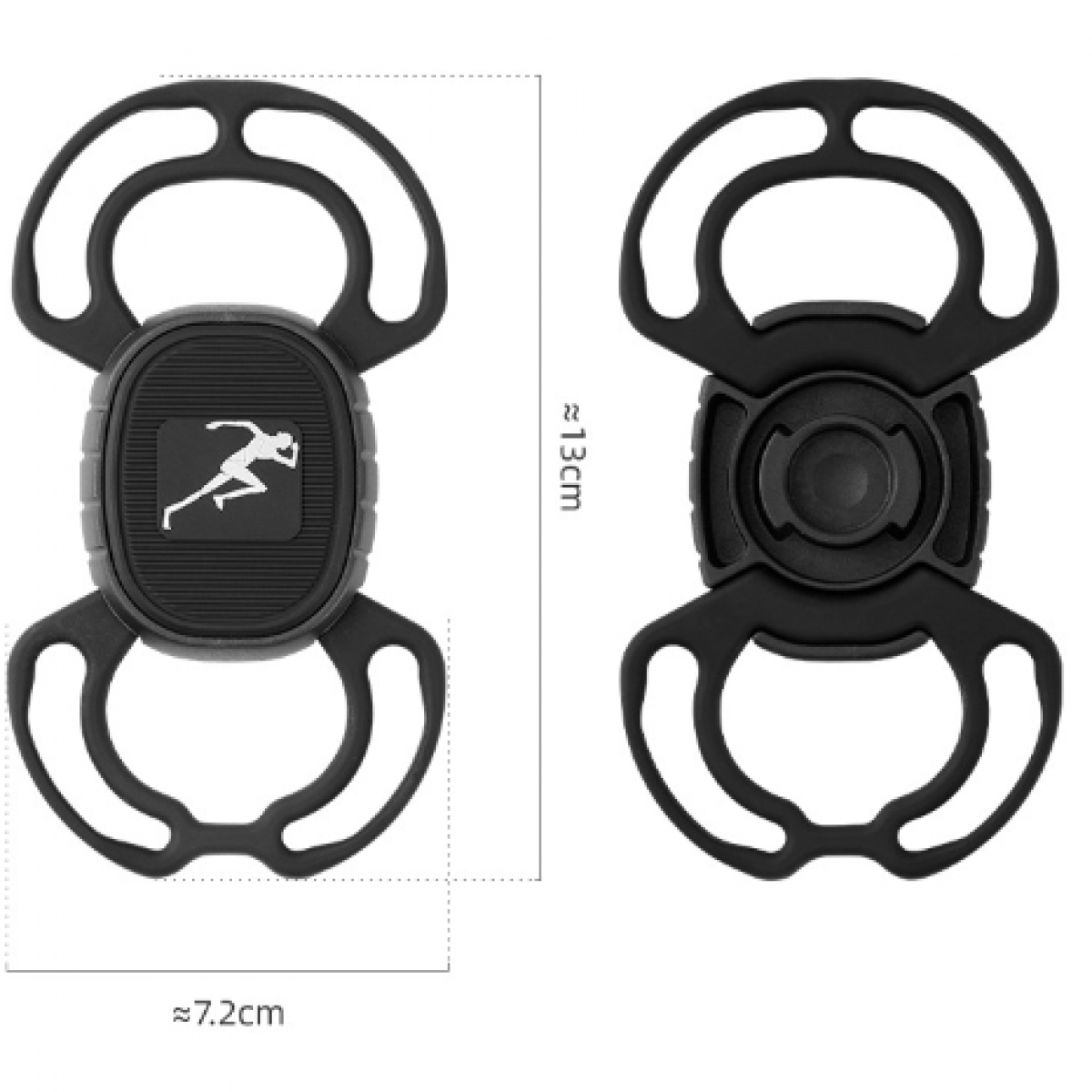 Handyhalterung Riemen Silikon mit aus handyhalter, INF Schwarz