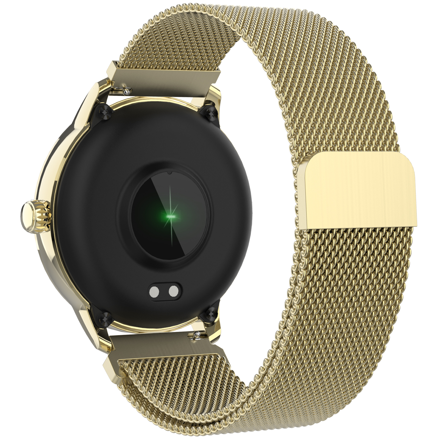 Smartwatch Herzfrequenzsensor Gold Smartwatch DENVER Gold mit Kunststoff Metall,