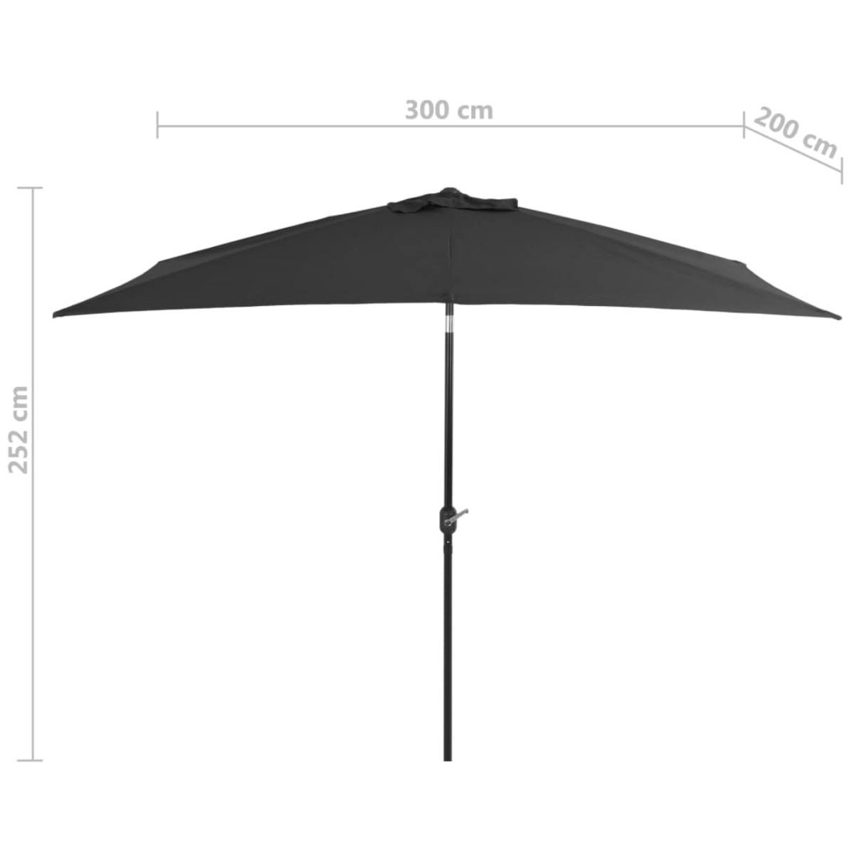 xl-47219 Anthrazit DOTMALL Sonnenschirm,