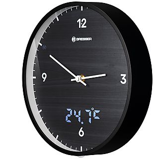 Reloj de pared  - LEDSec BRESSER, Negro