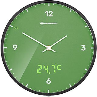 Reloj de pared  - LEDSec BRESSER, Verde