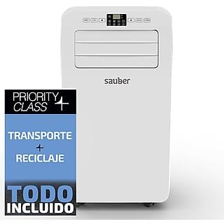 Aire Acondicionado portátil - SAUBER SERIE 1-12000, 25 m², 65 dB(A), Blanco y Gris