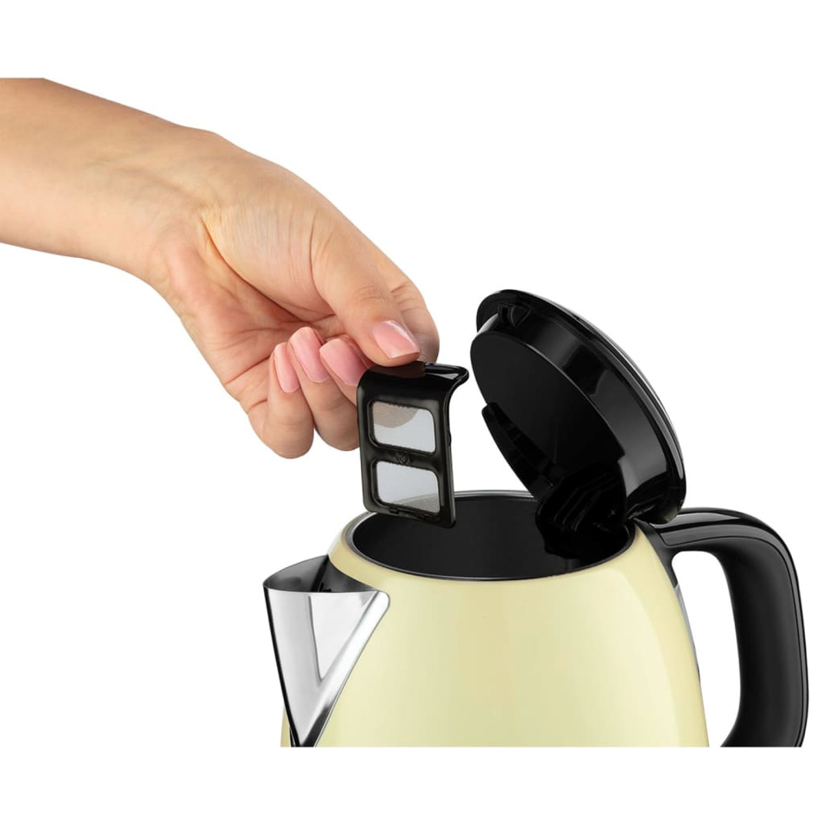 RUSSELL HOBBS 443798 Wasserkocher, Creme/Schwarz