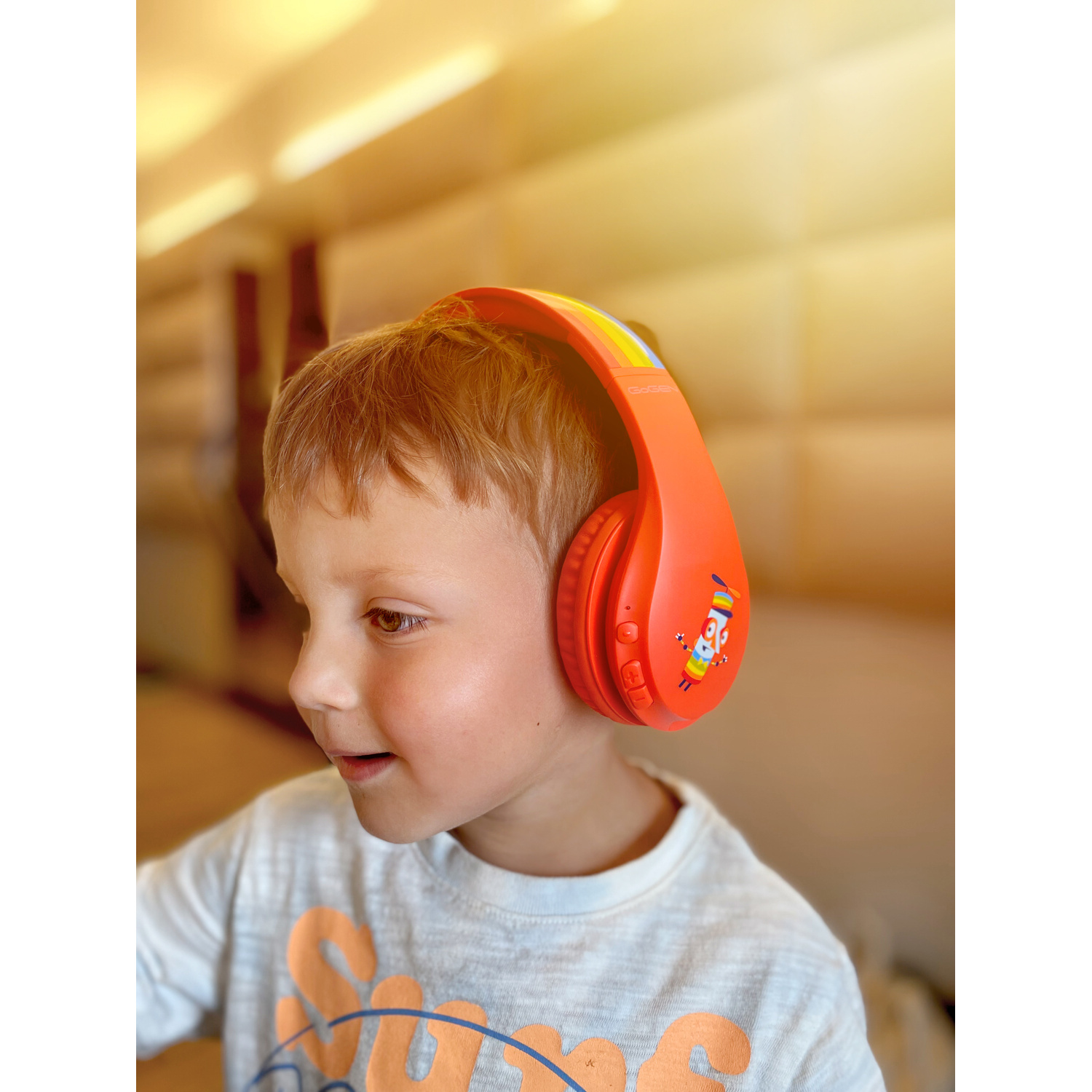GOGEN DECKO R, SLECHY Rot Bluetooth DUO Over-ear Kopfhörer
