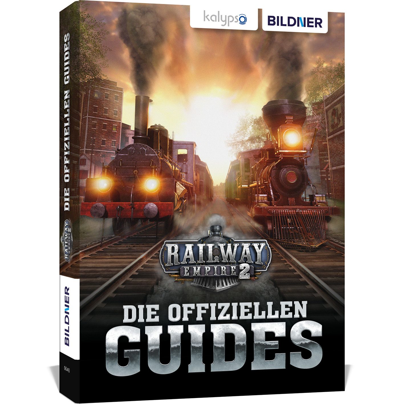 Eine Spielbox mit einem Dampfmaschinenbild und dem Titel 'Railway Empire 2'.
