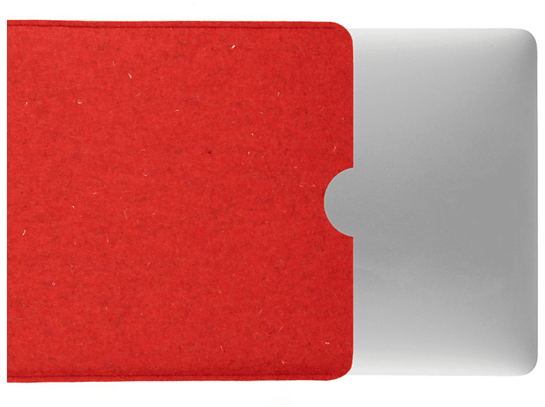 COVERKINGZ Laptop Tasche Notebook Sleeve Filz für Apple Schurwolle), Rot (100