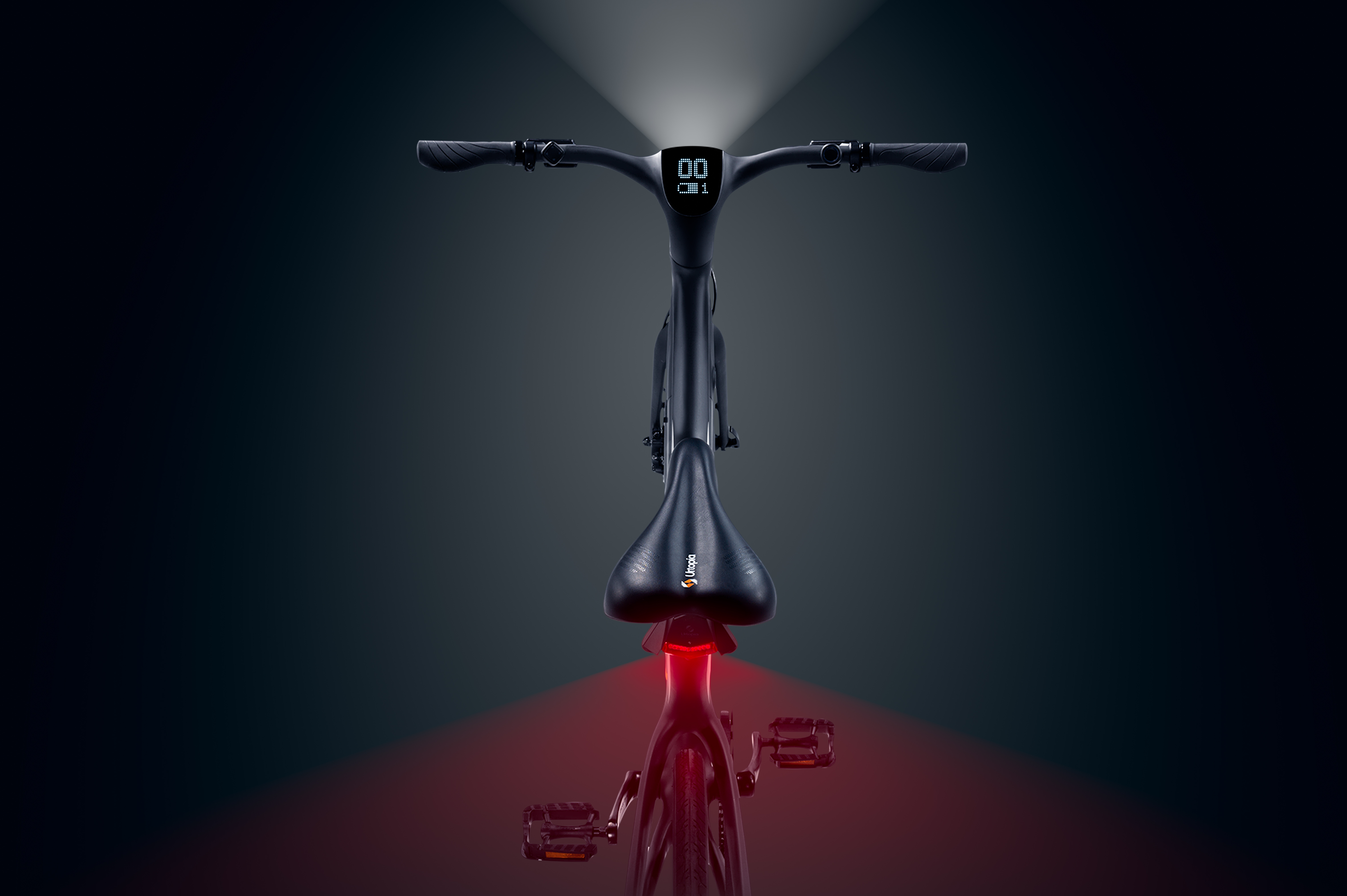 URTOPIA Leichtes Carbon (Laufradgröße: Zoll, 29 mit 352.8 in Wh, Unisex-Rad, Smart E-Bike Paris) Abnehmbaren Large Midnight Citybike Akku