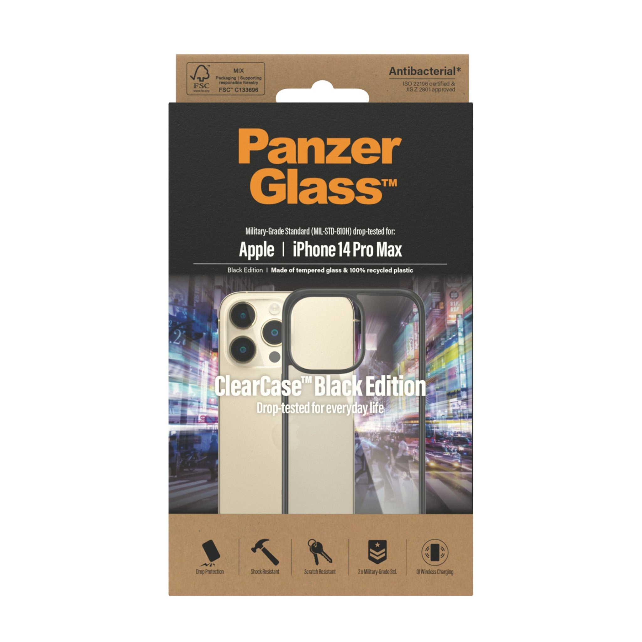 PANZERGLASS ClearCase, Transparent 14 iPhone Backcover, Apple, Max, Pro