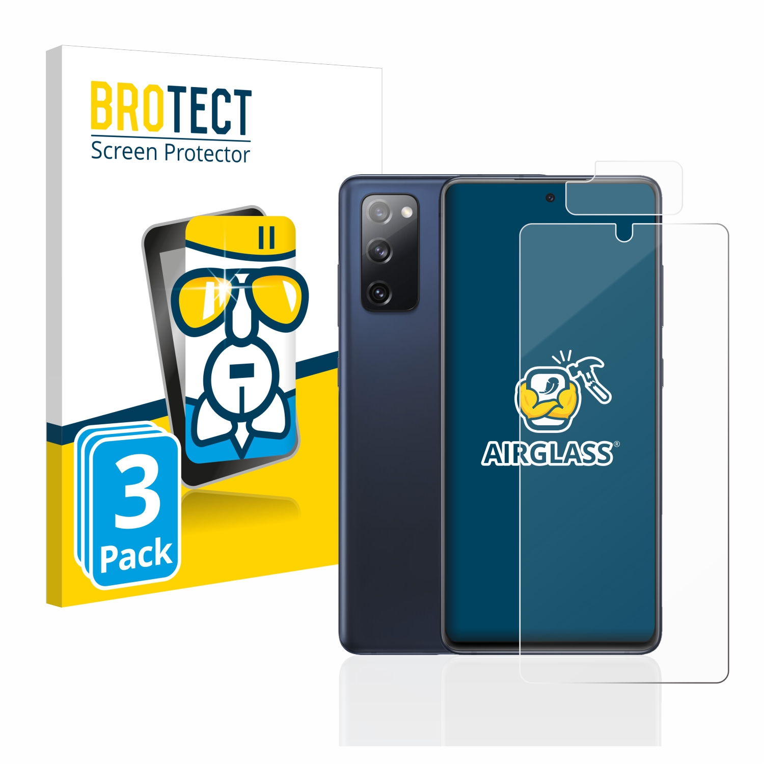 BROTECT 3x Airglass klare Schutzfolie(für FE) Samsung Galaxy S20