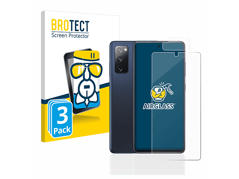 S20 BROTECT klare Galaxy FE) 3x Airglass Samsung Schutzfolie(für
