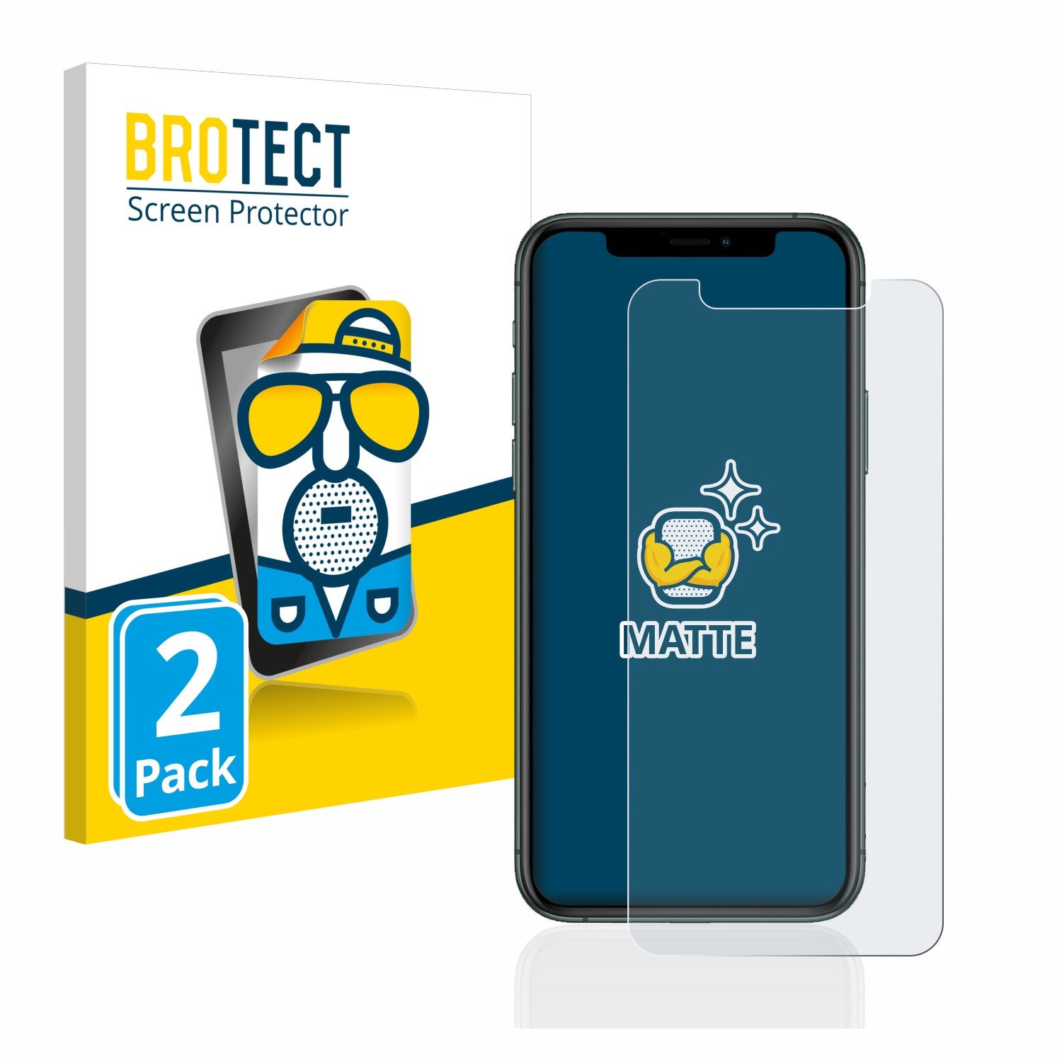 BROTECT 2x matte Pro) iPhone Apple 11 Schutzfolie(für