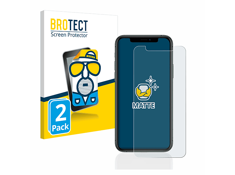 BROTECT 2x matte Schutzfolie(für Apple iPhone Pro) 11