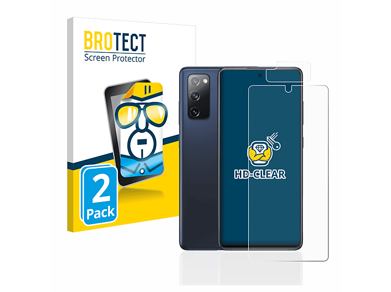 klare BROTECT Schutzfolie(für Samsung 2x FE) Galaxy S20