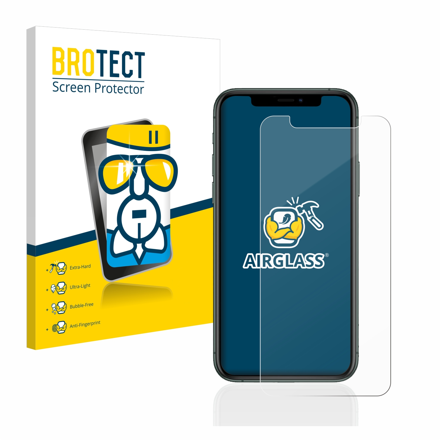 BROTECT Airglass iPhone Apple 11 Pro) Schutzfolie(für klare