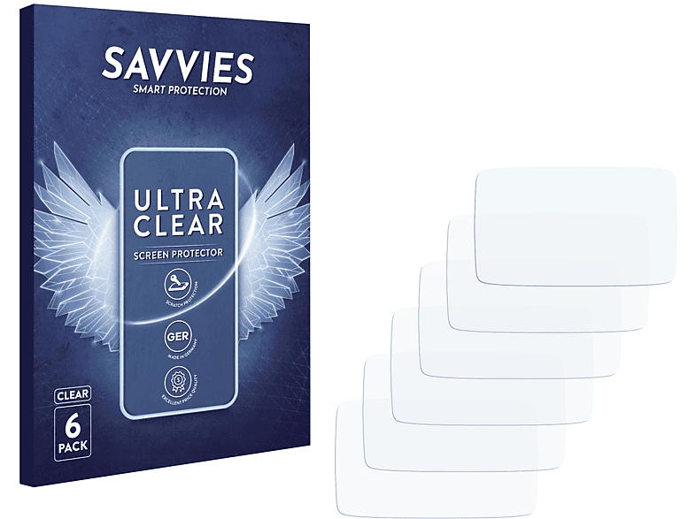 SAVVIES 6x klare Schutzfolie(für TomTom GO Essential 6\