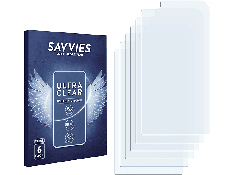 SAVVIES 6x klare Schutzfolie(für Logitech Harmony Elite)