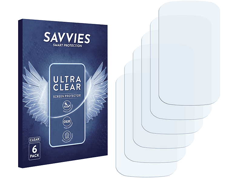 SAVVIES 6x klare Schutzfolie(für Garmin Edge Explore 1000)